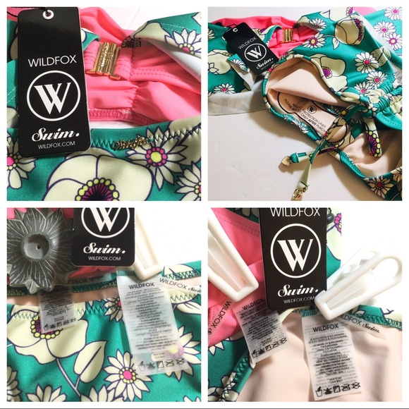 WILDFOX SWIM | Floral Flutter Bikini, 2 Piece Swimsuit, Bathing Suit, Swimwear - Picture 8 of 9
